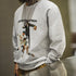 Vintage Baseball Print Sweatshirt with Embroidered Design